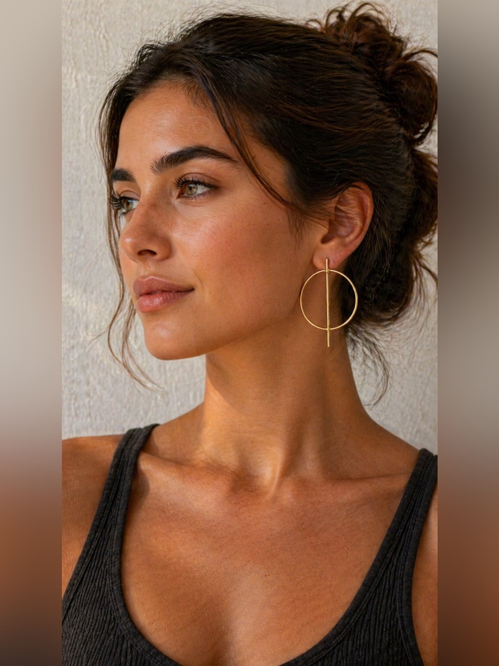 Plunder Design Adelaide Earrings Gold Hoop Bar | Modern| Gift Box Included